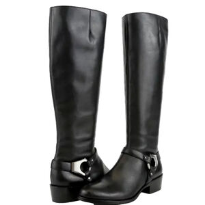 Via Spiga Kacey Black Leather Riding Boots size 9